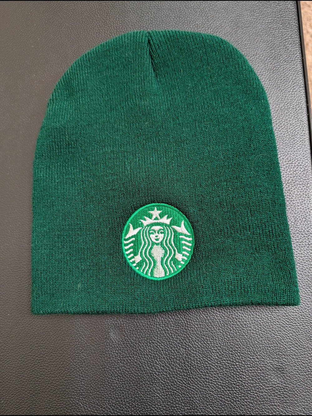 Starbucks Green Knit Beanie Hat Embroidered Siren Logo